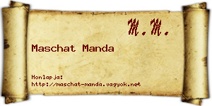Maschat Manda névjegykártya